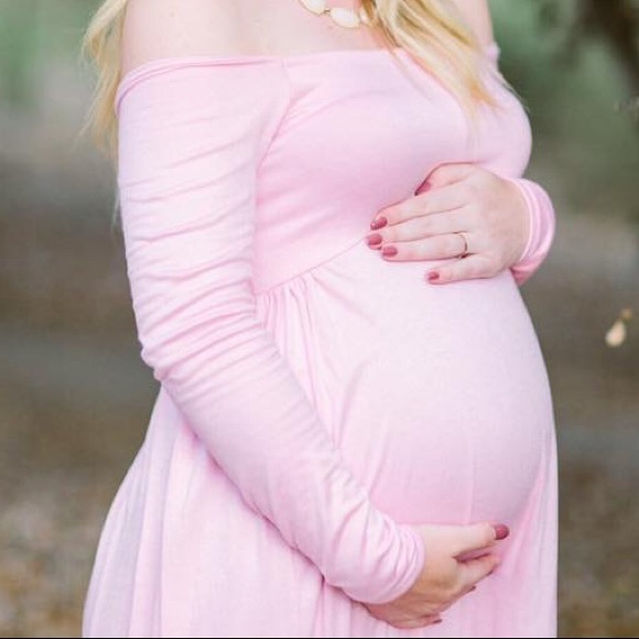 etsy Dresses & Skirts - Pink maternity photoshoot dress